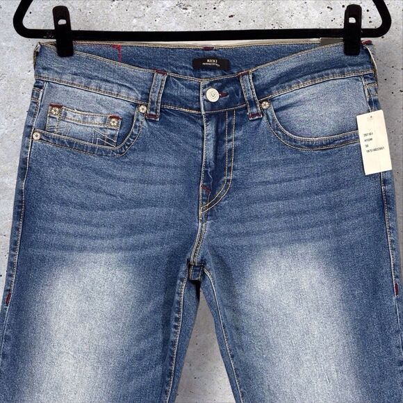 True Religion Relaxed Straight Jeans Ricki Women’s 30 Fits 35x32 Ghost Wave NWT - Picture 4 of 15